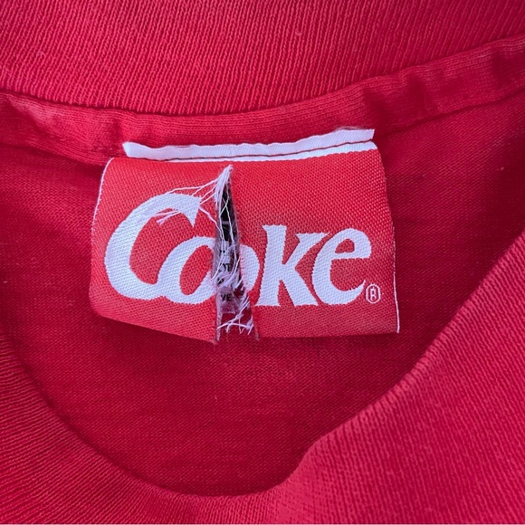 Vintage 1994 Coca-Cola Coke Big Print Short Sleeve T-Shirt Single Stitch Sz M - Picture 4 of 11